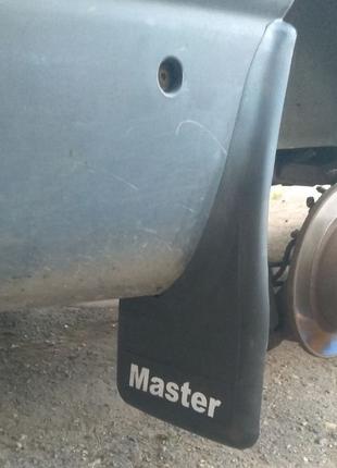 Брызговики с углублением (2 шт, резина) для Renault Master 199...