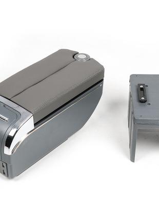 Универсальный подлокотник с USB (серый)