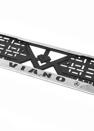 Рамка под номер хром (1 шт, нержавейка) для Mercedes Viano 200...