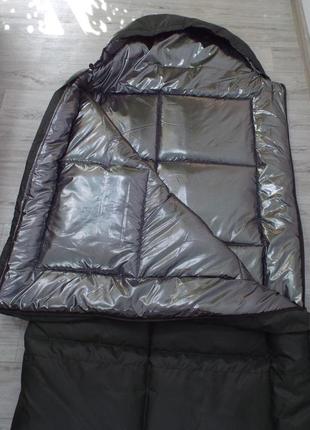 Спальный мешок (спальник) с капюшоном зимний термо хаки