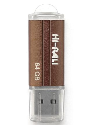 Флеш накопичувач USB Hi-Rali на 64 гб / Бронзовий