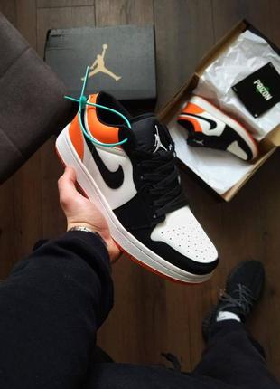 Nike air jordan 1 low black&amp;orange/44/ наложенный платеж