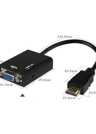 Кабель-адаптер VGA «мама-папа» HDMI Адаптер HDMI-VGA Компьютер с