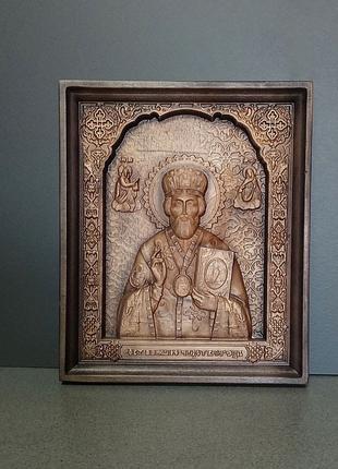 Ікона Святого Миколая Чудотворця Розмір 12.5 х 15 см. Код/Арти...