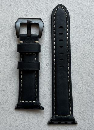 Ремешок из натуральной кожи для Apple Watch темно-коричневый 3...