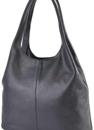 Женская кожаная сумка из натуральной кожи черная