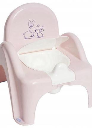 Горшок-стульчик детский музыкальный "Зайчики" (розовый) PO-065...