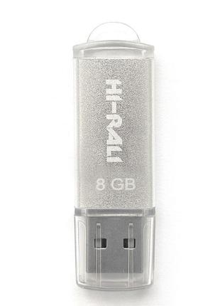 Накопичувач USB Flash Drive Hi-Rali Rocket 8 gb Колір Сталевий
