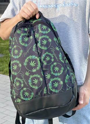 Принтовий рюкзак з малюнком Коноплі School класичної форми з в...