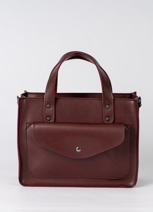 Жіноча сумка бордова сумка тоут сумка середнього розміру класична