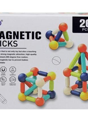 Конструктор магнитный "magnetic sticks", 26 дет.