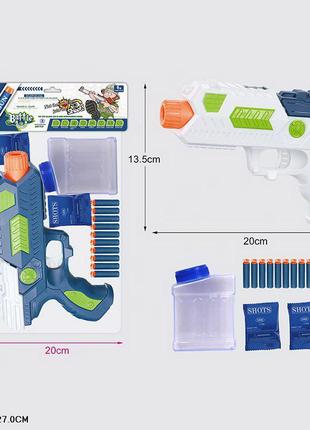 Бластер арт. 502-15 (72шт/2) 2 кольори, 2 гелієві кулі, 10 пор...