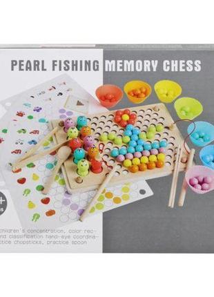 Деревянный развивающий набор "pearl fishing"