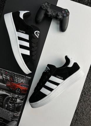Мужские кроссовки adidas originals campus black white
