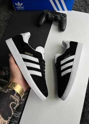 Мужские кроссовки adidas originals m gazelle black white