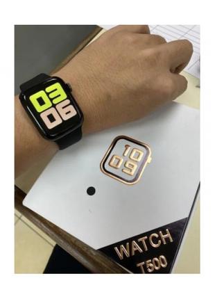 Умные часы Smart Watch T500 (Черный, розовый)