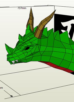 PaperKhan Конструктор из картона дракон papercraft фигура разв...