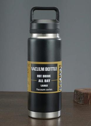 Термобутылка для воды 800 мл, вакуумная бутылка из нержавеющей...
