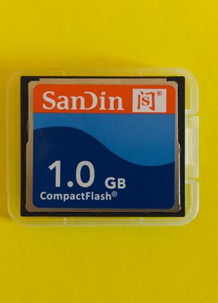 Карта памяти ПРОВЕРЕНА CF 1 GB CompactFlash SanDin