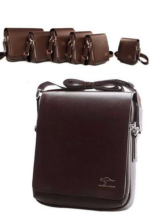 Мужская кожаная сумка через плечо Kangaroo Kingdom+ Подарок Су...