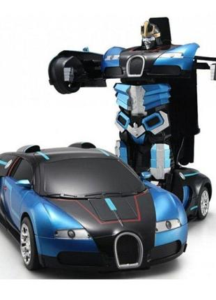 Машинка трансформер Car Robot з пультом Синій