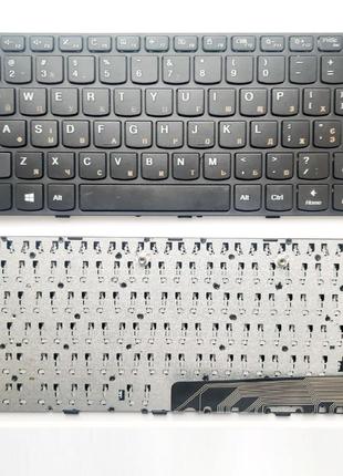 Клавиатура для ноутбуков Lenovo IdeaPad 100-14IBY черная с чер...