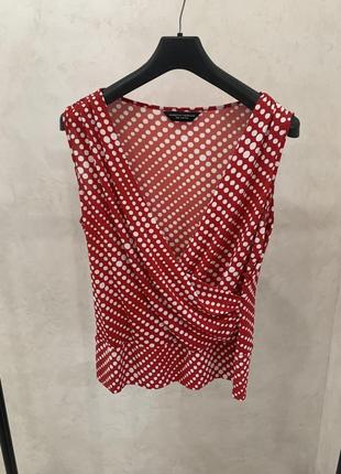 Топ блуза блузка dorothy perkins красная в горох