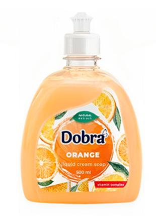 Крем-мыло туалетное жидкое Апельсин 500мл с дозатором Dobra 05...