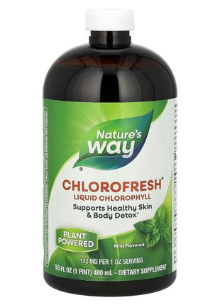 Жидкий хлорофилл Nature's Way Chlorofresh антиоксидант с арома...