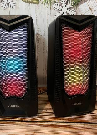 Колонки для компьютера и ноутбука JEDEL S524 RGB 2.0 USB