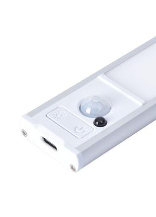 Led акумуляторна лампа USB з датчиком руху та пультом 40 см св...