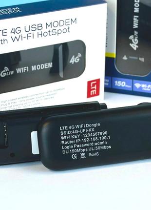 Модем 4G LTE USB с Wi-Fi 150Mbps (WI-FI Роутер) для приема и р...