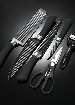 Набор кухонных ножей 6 предметов очень острых KING knife set, ...