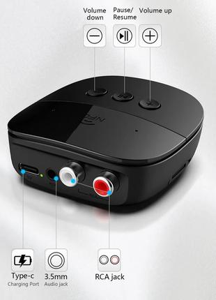 NFC Bluetooth адаптер 5.2 BR06 аудио приемник стерео ресивер, ...
