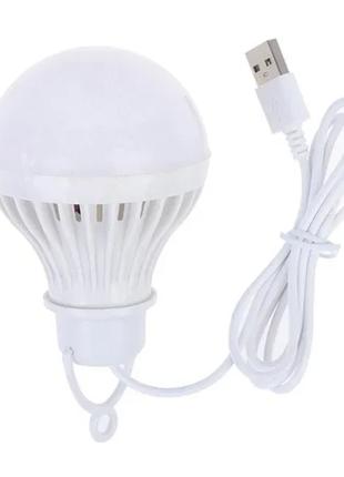 USB лампочка фонарь, светодиодная LED лампа от USB с кабелем 1...