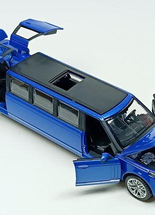 Машина Автопром Land Rover лимузин 1:32 синий 6622L-2