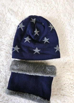 Зимовий комплект шапка та баф