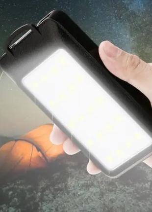 Power Bank 16000 mAh с солнечной панелью и LED лампой | Поверб...