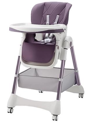 Детский стульчик для кормления складной bestbaby bs-806 purple
