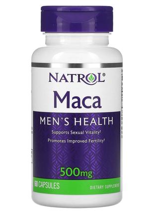 Maкa 500 мг Natrol Maca для мужского здоровья улучшает репроду...