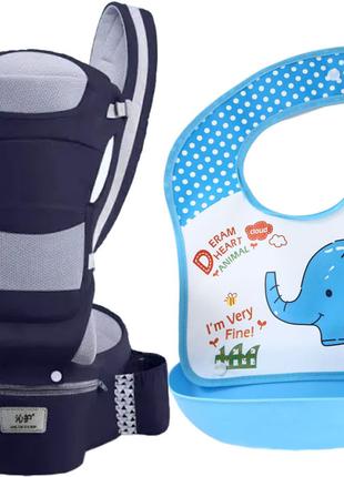 Хіпсіт, Ерго-рюкзак, кенгуру, перенесення Baby Carrier 6в1Tемн...