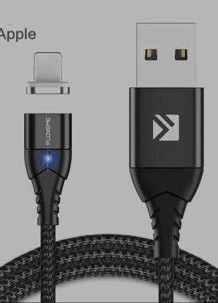 Кабель USB магнітний FLOVEME з коннектором: Lightning Apple. 2...