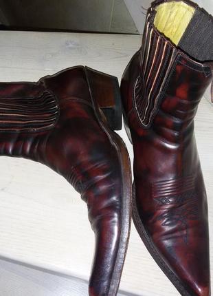 Кожаные ковбойские ботинки бренда sendra (испания) размер 45 (...