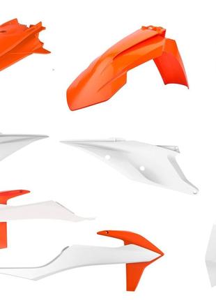 Пластик Polisport MX kit - KTM (19-) (Orange/White), KTM (91012)