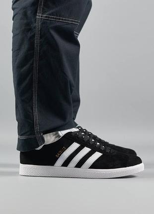 Мужские кроссовки adidas originals m gazelle black white