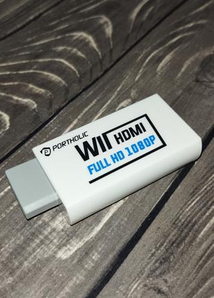 Адаптер Wii-HDMI, конвертер PORTHOLIC 1080P/720p Wii HDMI