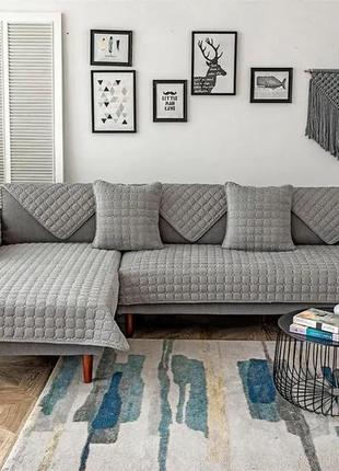 Чехол для подушки 45х45 см на диван серый