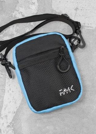 Маленька сумка крос-боді (через плече) famk сbs чорна/блакитна