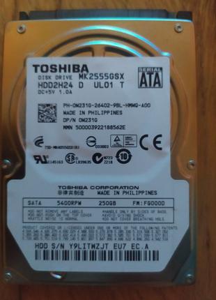 Жорсткий диск Toshiba MK2555GSX на 250GB пам'яті 2.5" SATA