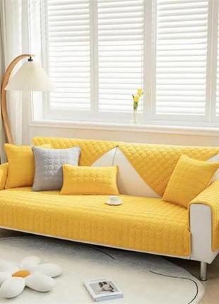Чехол для подушки 45х45 см на диван желтый
